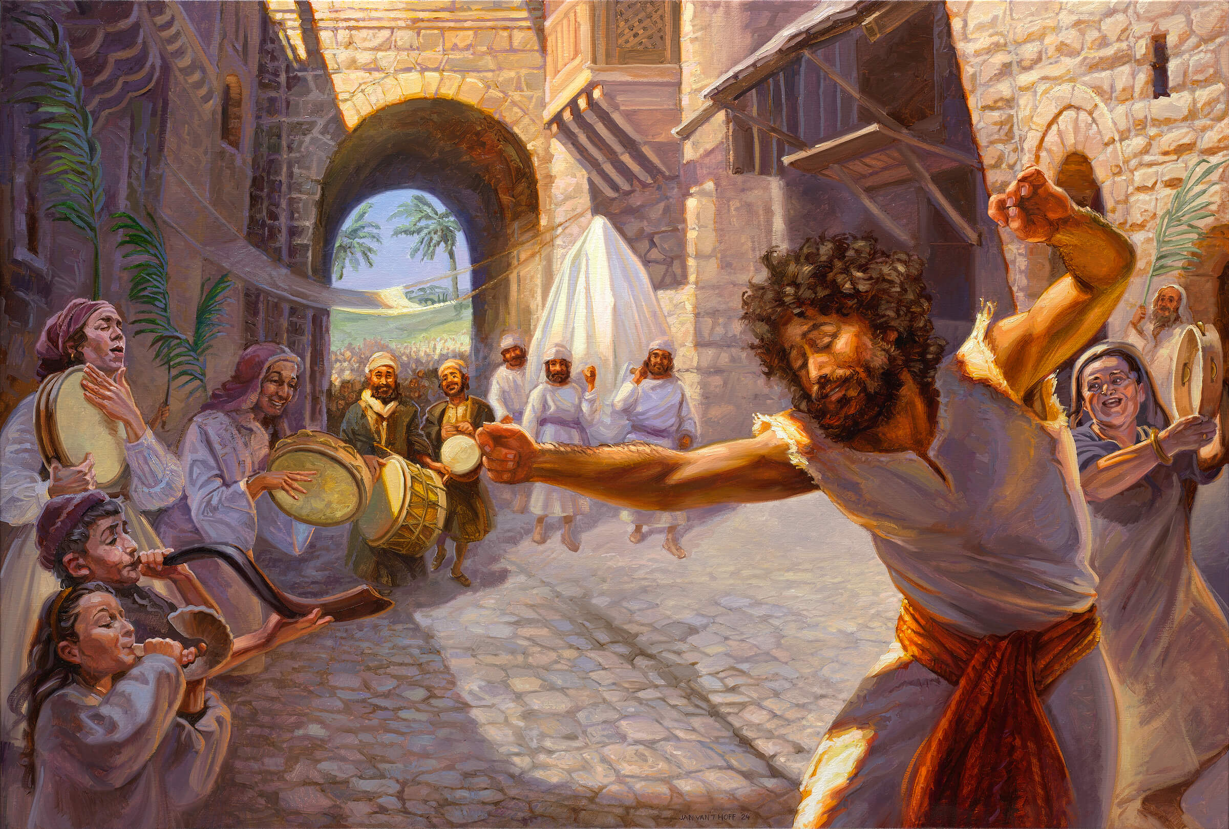 David brings the ark to Jerusalem 